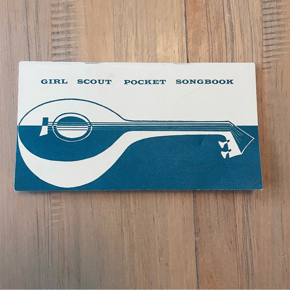 Vintage Girl Scout Pocket Songbook 1956 Blue and White